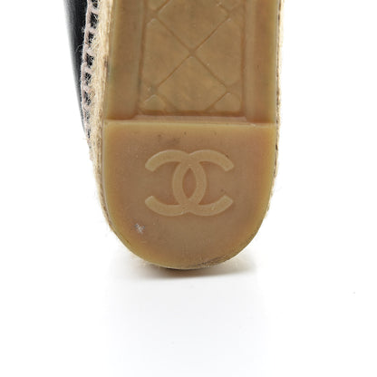 Chanel Lambskin CC Espadrilles 37 Black 8 of 12