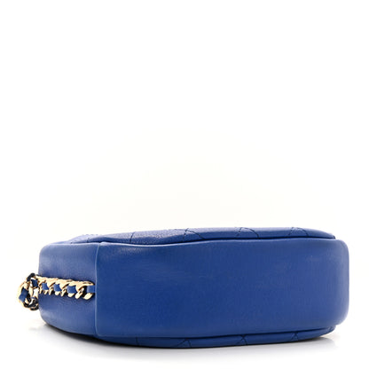 Chanel Goatskin Quilted Small Casual Trip Camera Case Blue 4 of 16