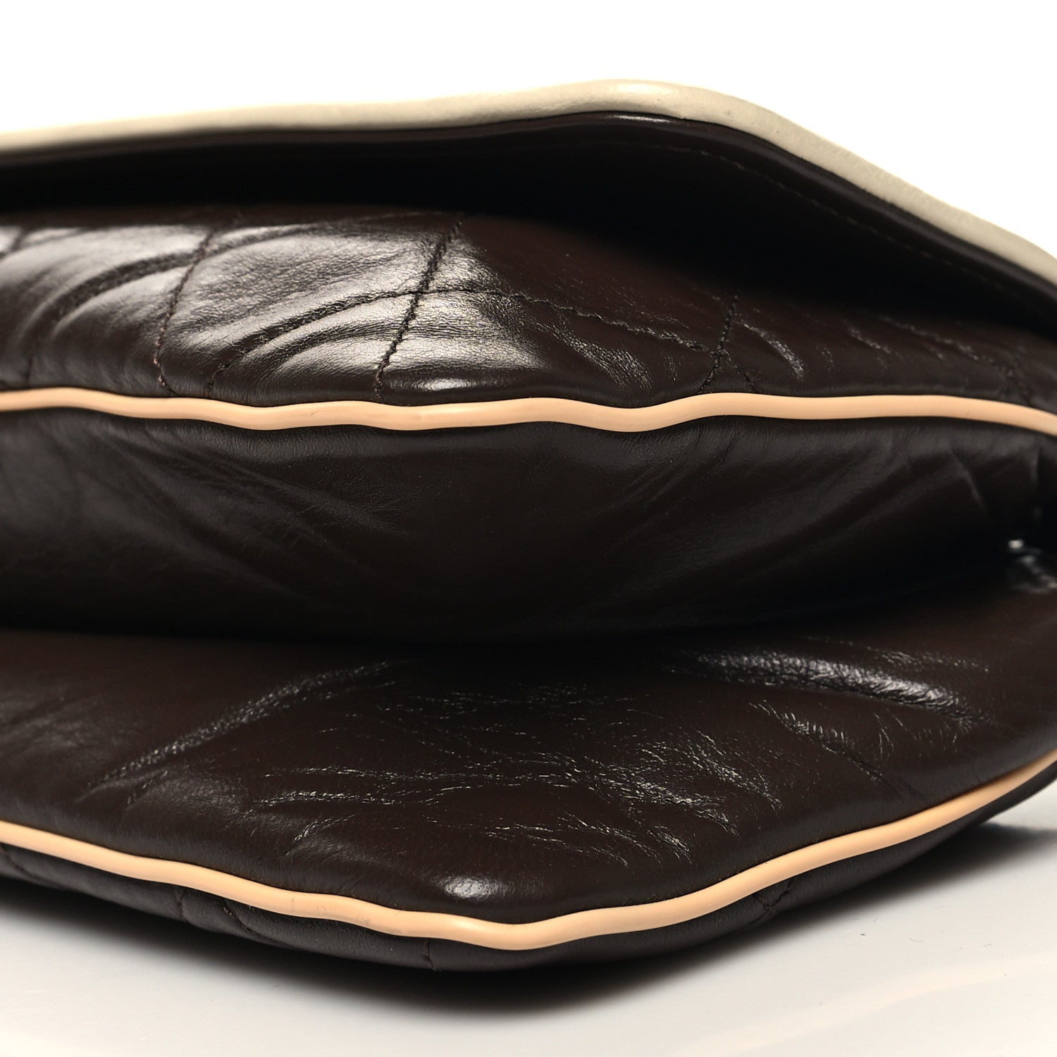 Chanel Lambskin Quilted East West Flap Brown 10 of 11