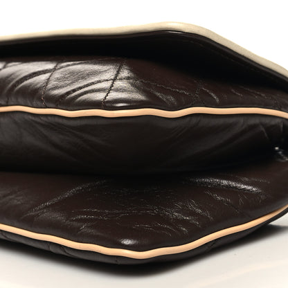 Chanel Lambskin Quilted East West Flap Brown 10 of 11
