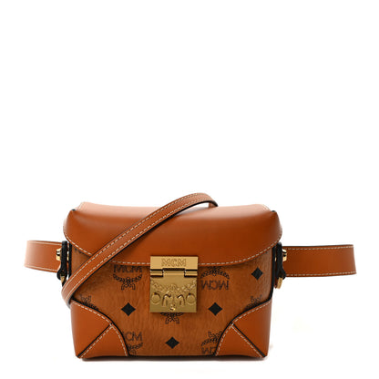 MCM Visetos Soft Berlin Convertible Belt Bag Cognac 1 of 8