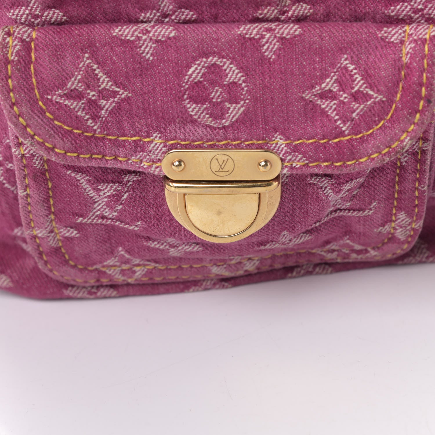 Louis Vuitton Denim Baggy GM Fuchsia 8 of 8