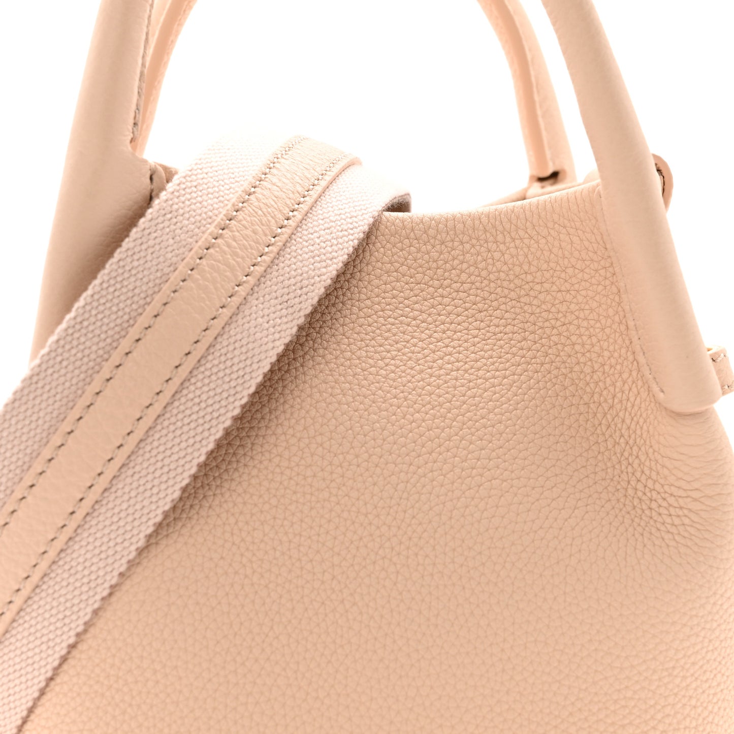 Grained Calfskin Micro Bale Bag Creamed Honey Sun Gold