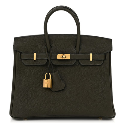Hermes Togo Birkin 25 Vert De Gris 1 of 11