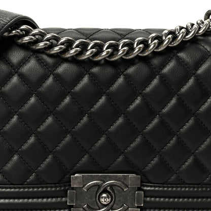 Chanel Calfskin Quilted Medium Boy Flap Black 8 of 10