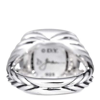 David Yurman Sterling Silver Diamond 14mm Albion Pave Ring 52 6 4 of 6