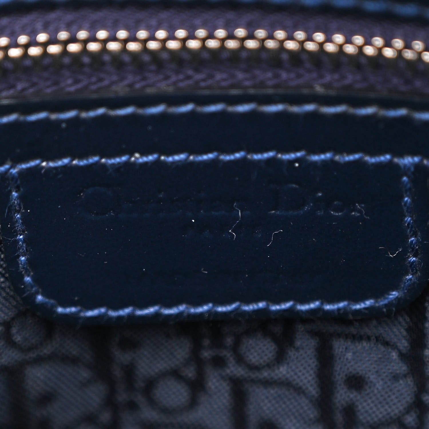 Christian Dior Patent Cannage Medium Lady Dior Navy Blue 6 of 14