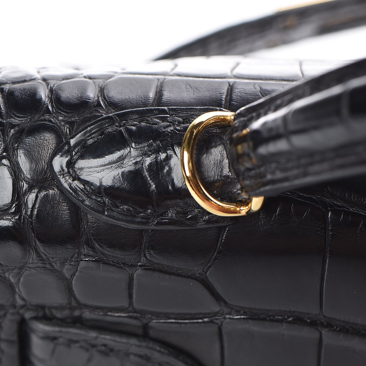 Matte Alligator Mini Kelly Sellier 20 Black