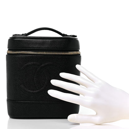 Chanel Caviar Vanity Cosmetic Case Black 2 of 15