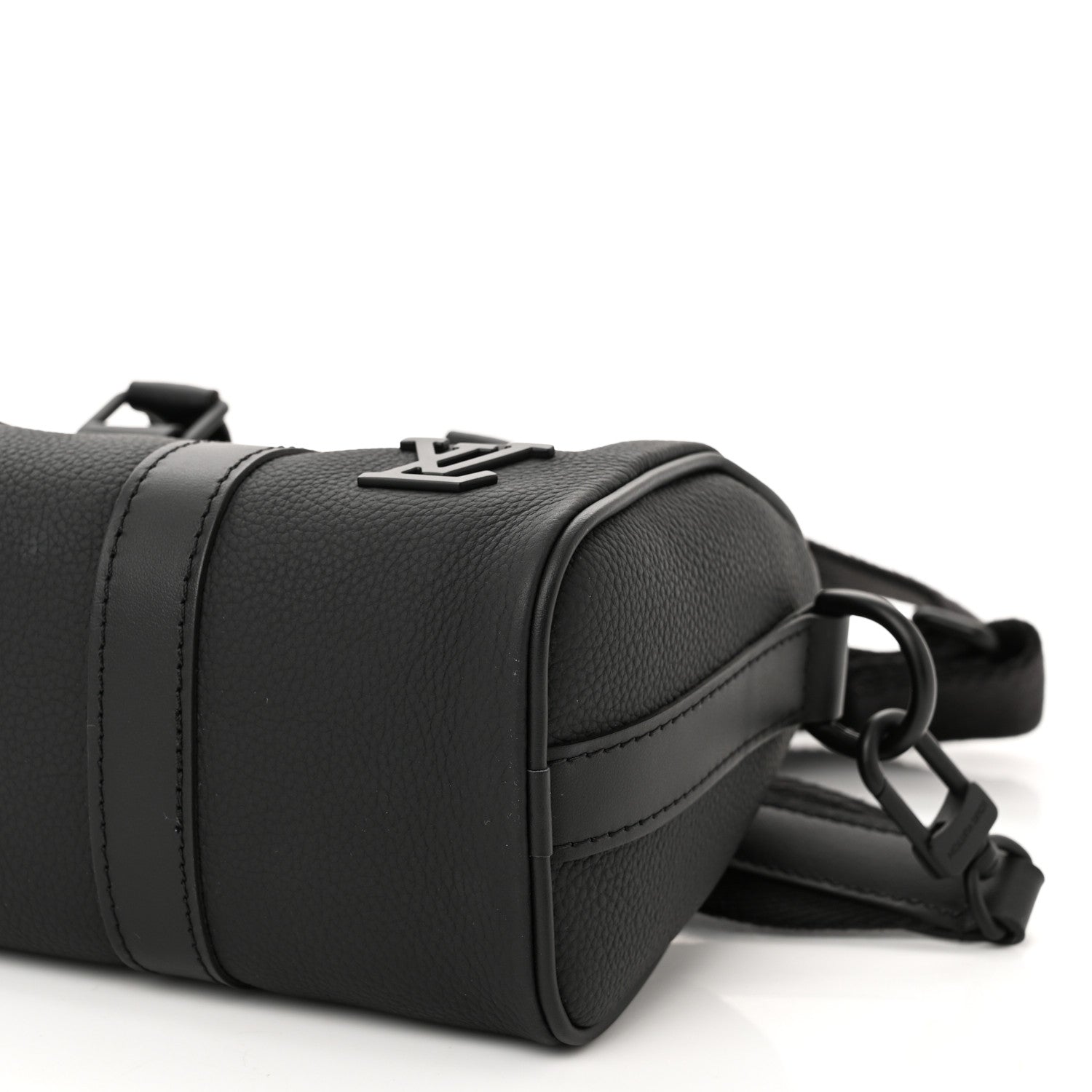 Louis Vuitton Grained Calfskin Aerogram Keepall XS Black 9 of 10