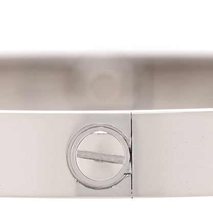 Cartier 18K White Gold LOVE Bracelet 19 5 of 8