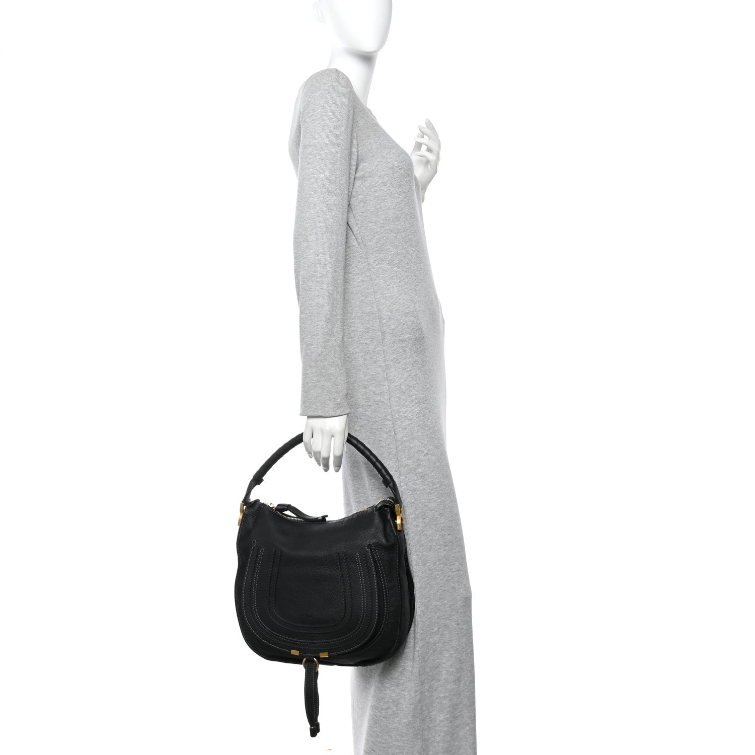 Chloe Calfskin Medium Marcie Satchel Black 3 of 10