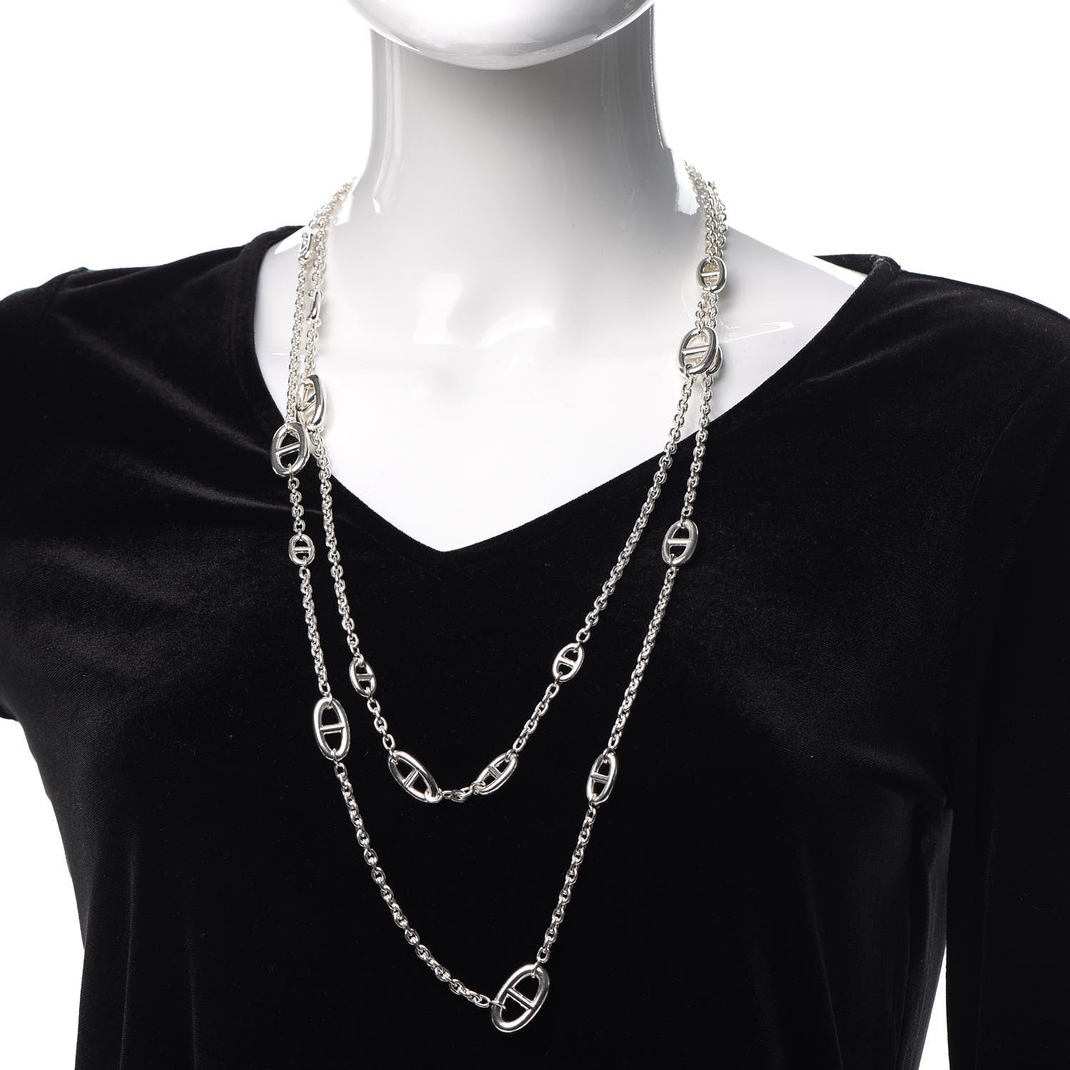 Hermes Sterling Silver Farandole Necklace 160 2 of 6