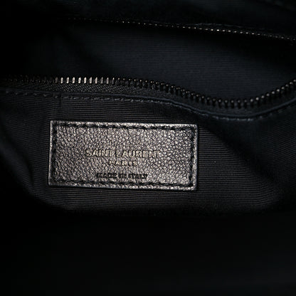 Saint Laurent Calfskin Crocodile Embossed Monogram Medium Niki Shopping Bag Black 6 of 10