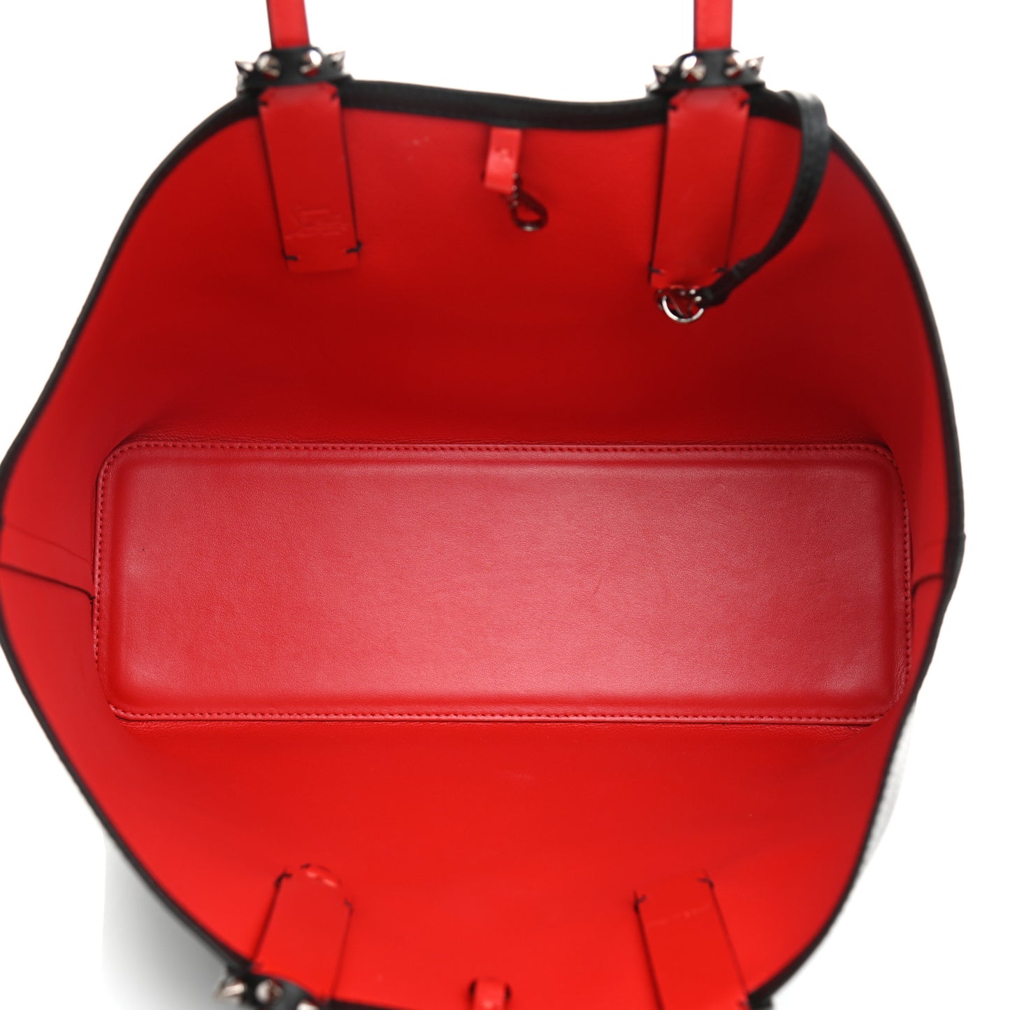 Calfskin Spikes Small East West Cabata Tote Black