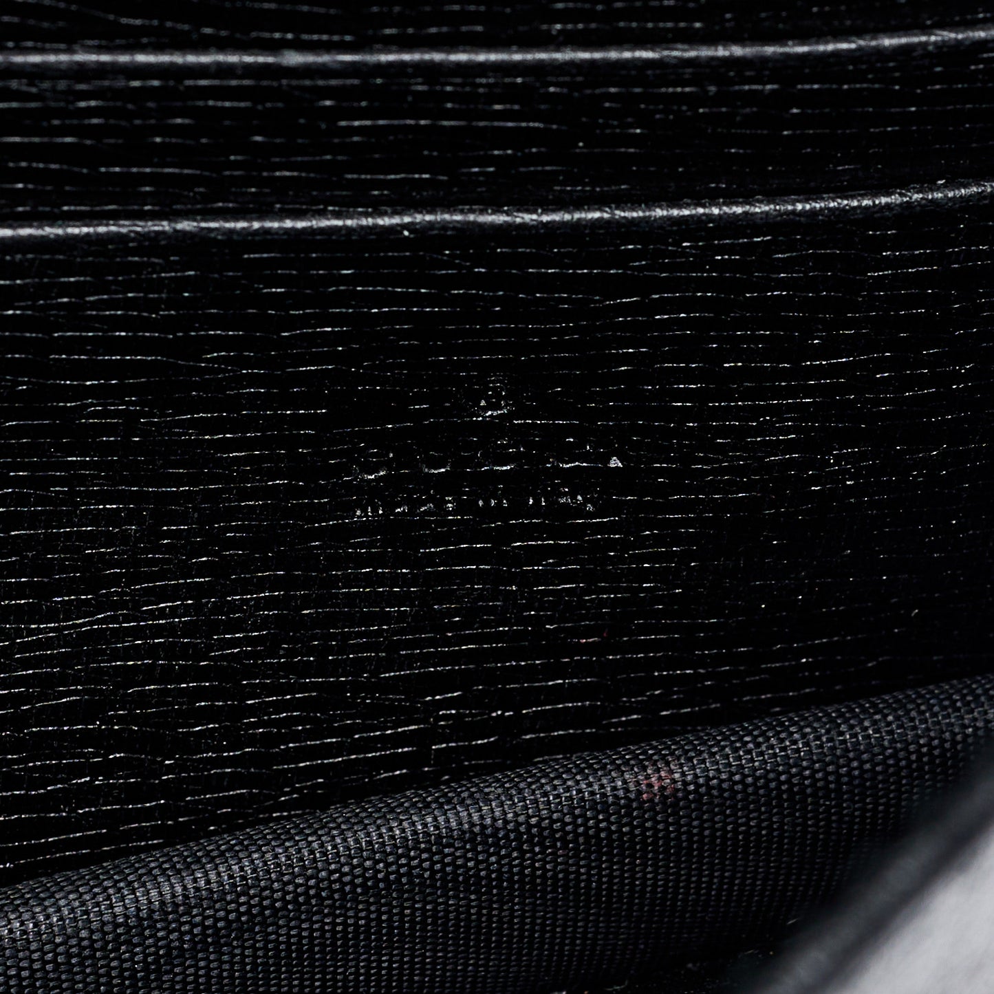 Textured Calfskin Medium Betty Chain Wallet Black