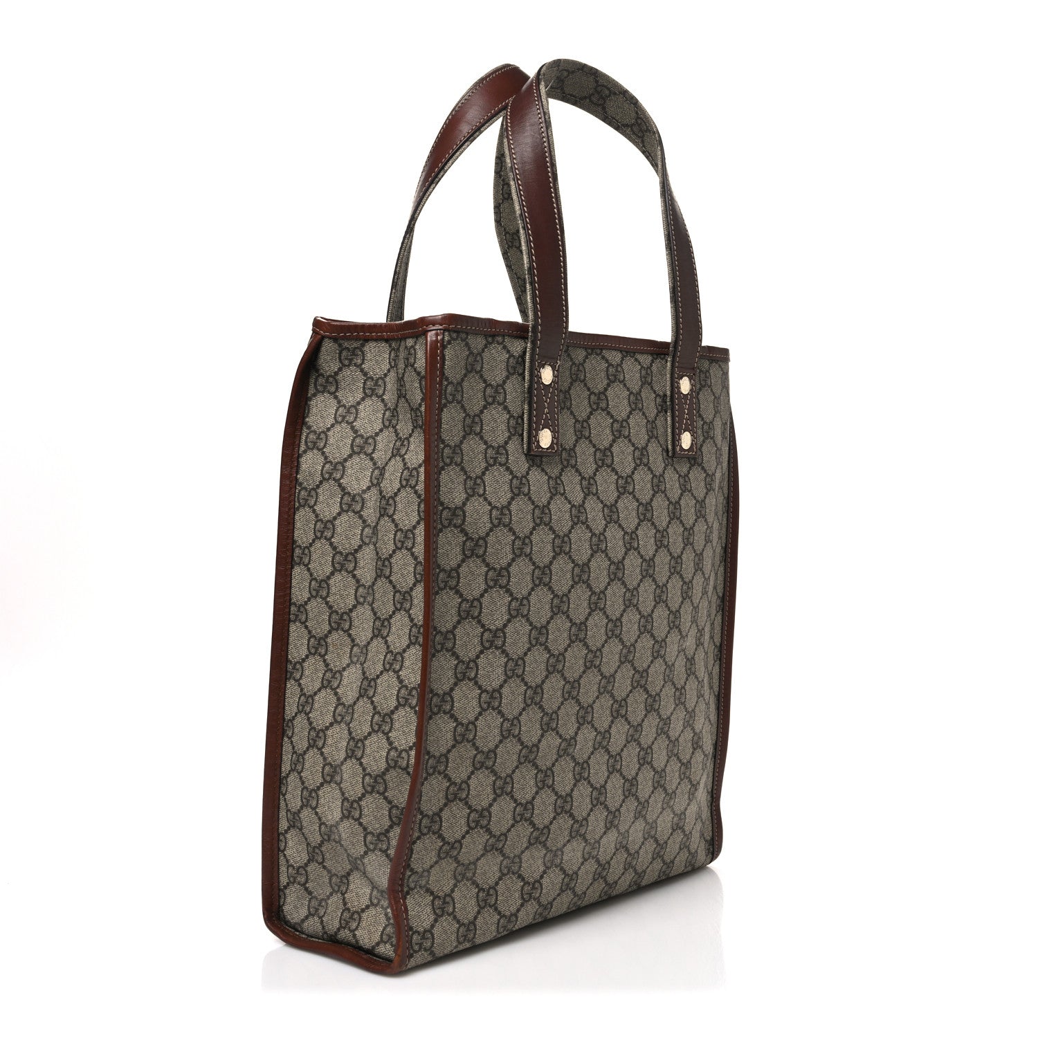 Gucci GG Plus Monogram Small Signature Web Loop Vertical Tote Light Brown 3 of 10