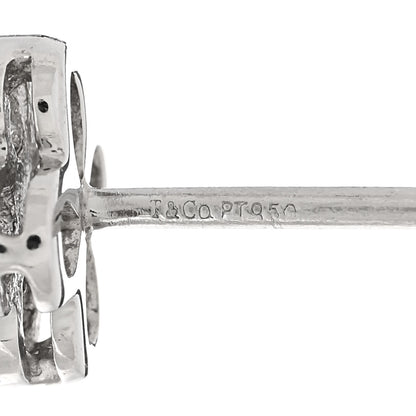 Tiffany Platinum Diamond Lace Stud Earrings 4 of 4