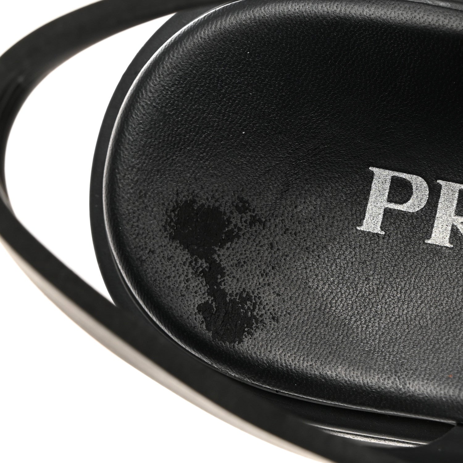 Prada Foam Rubber Triangle Logo Monolith 55mm Cage Sandals 36 Black 9 of 9