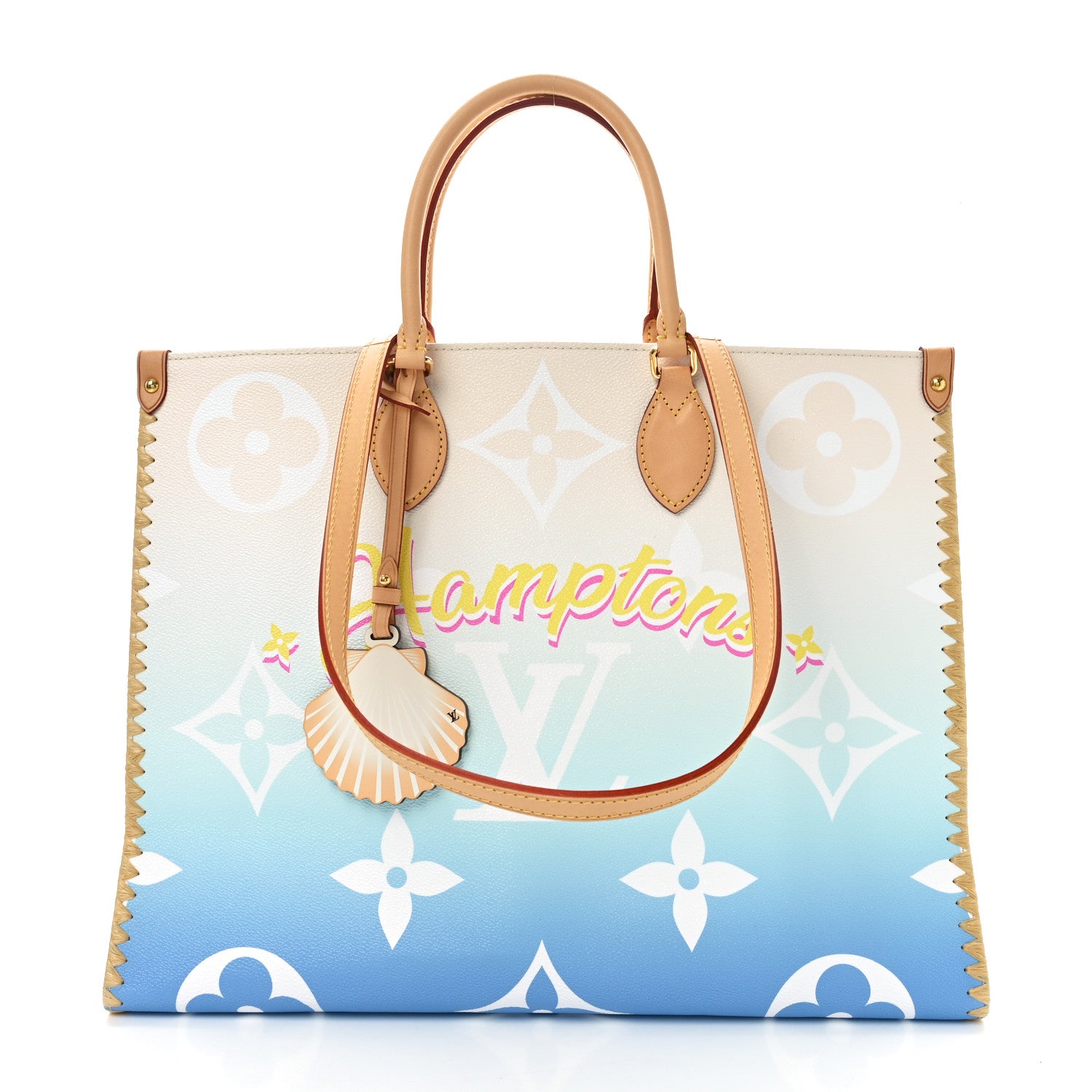 Louis Vuitton Monogram Giant Raffia Hamptons By The Pool Onthego GM Blue 1 of 9