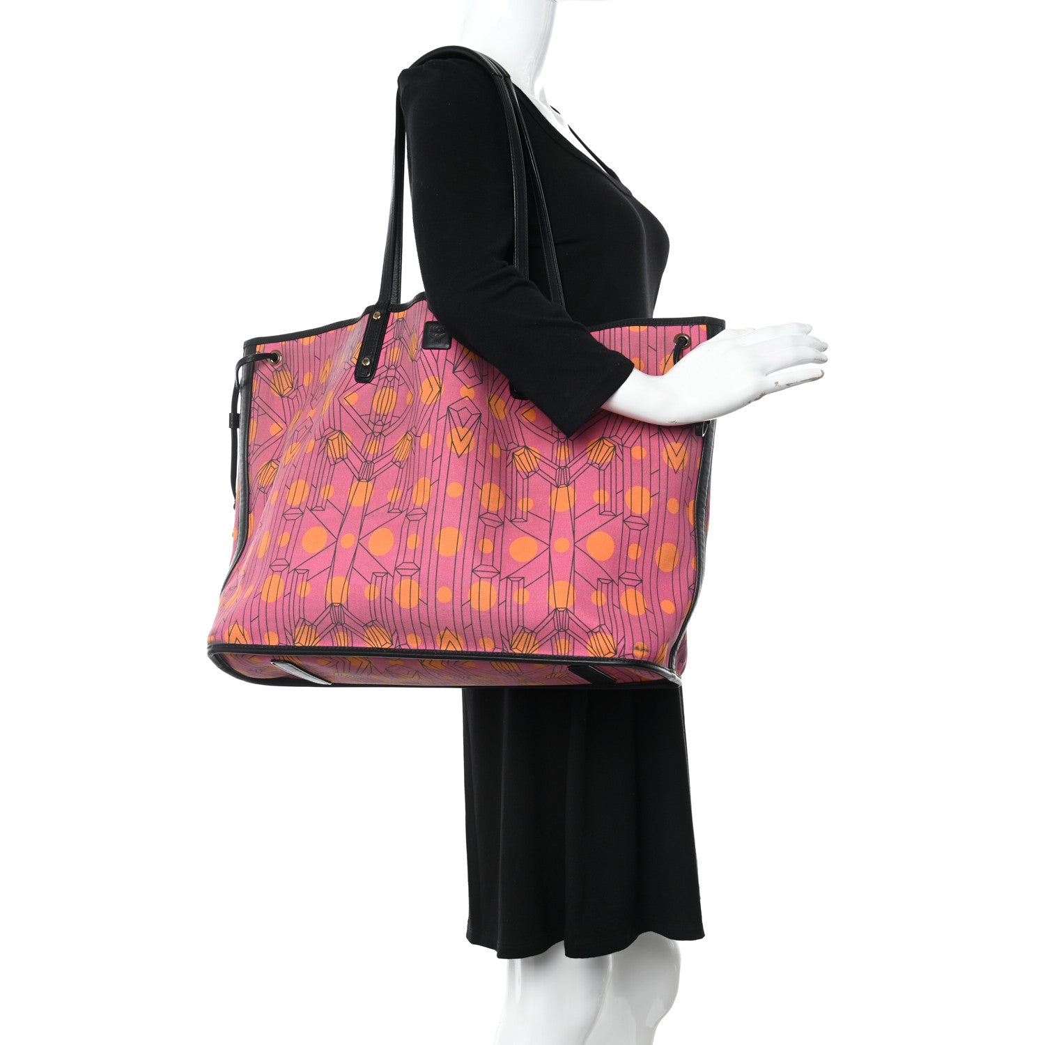 MCM Visetos Large Project Reversible Shopper Tote Pink 2 of 18