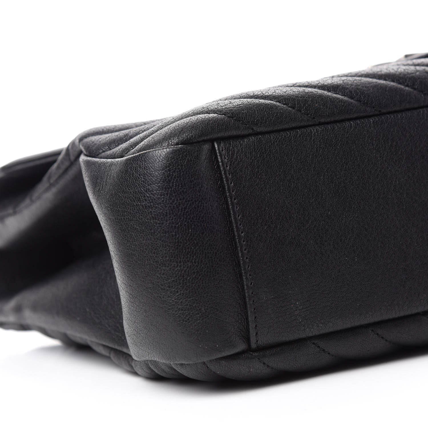 Saint Laurent Sheepskin Matelasse Chevron Monogram Large College Satchel Black 6 of 11