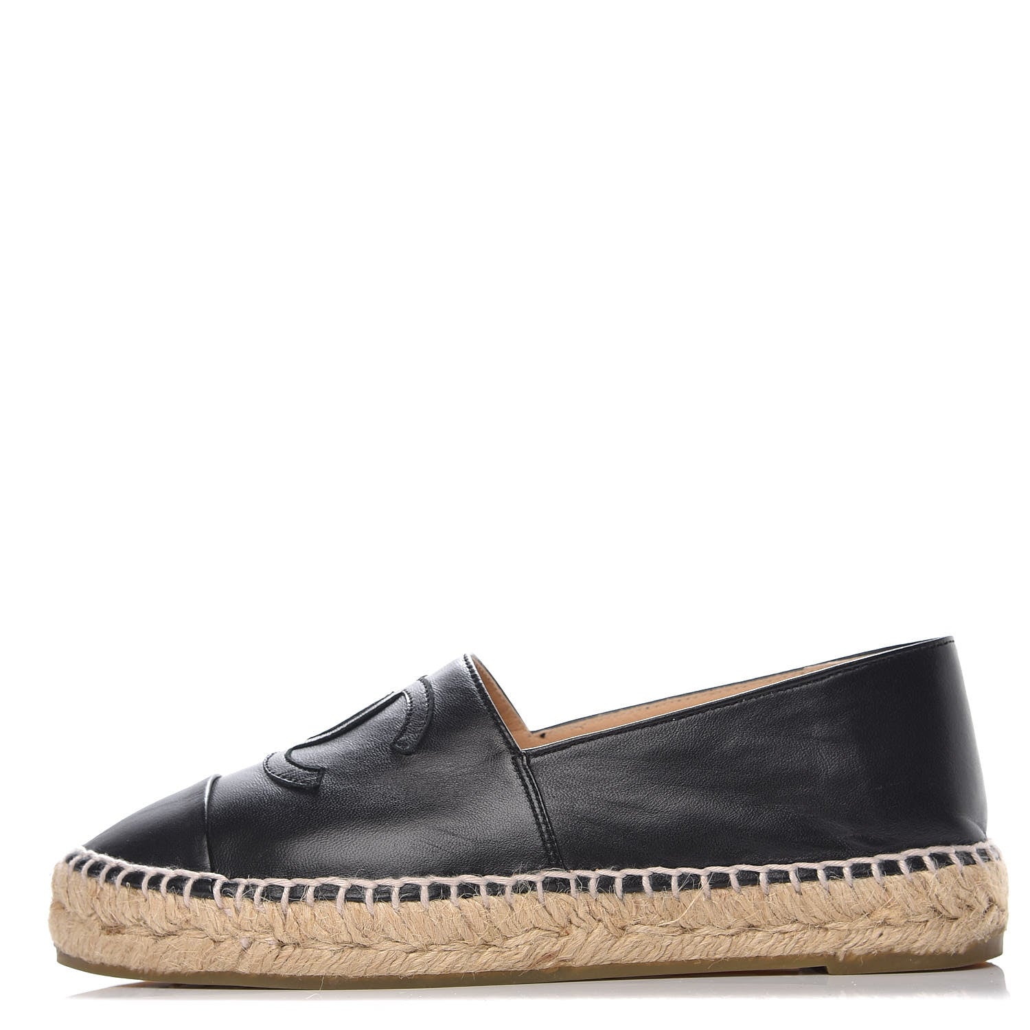 Chanel Lambskin CC Espadrilles 36 Black 1 of 11