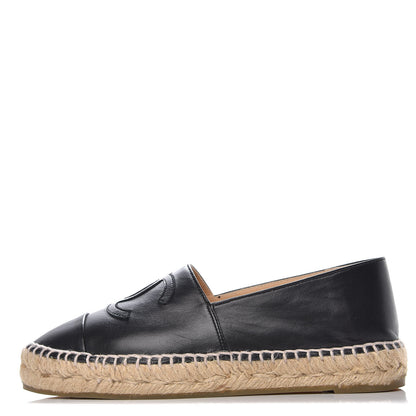 Chanel Lambskin CC Espadrilles 36 Black 1 of 11