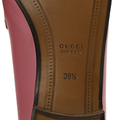 Gucci Betis Glamour Calfskin Womens Jordaan Loafers 39.5 Butterfly Pink 7 of 9