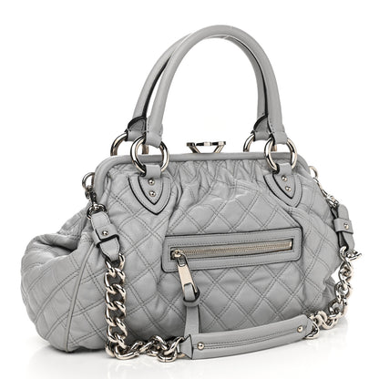 Marc Jacobs Calfskin Quilted Stam Grey 3 of 14