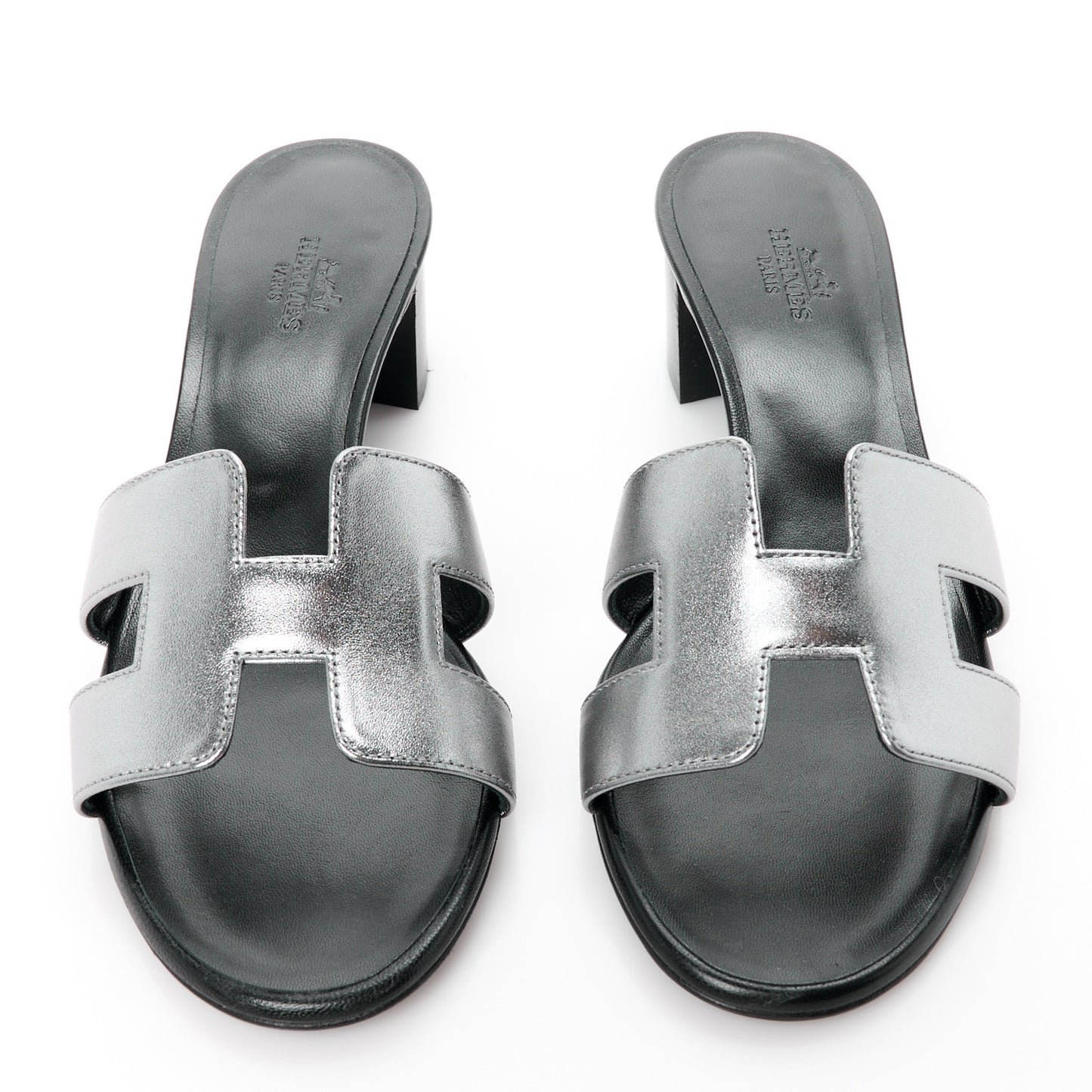 Metallic Nappa Oasis Sandals 37 Argent