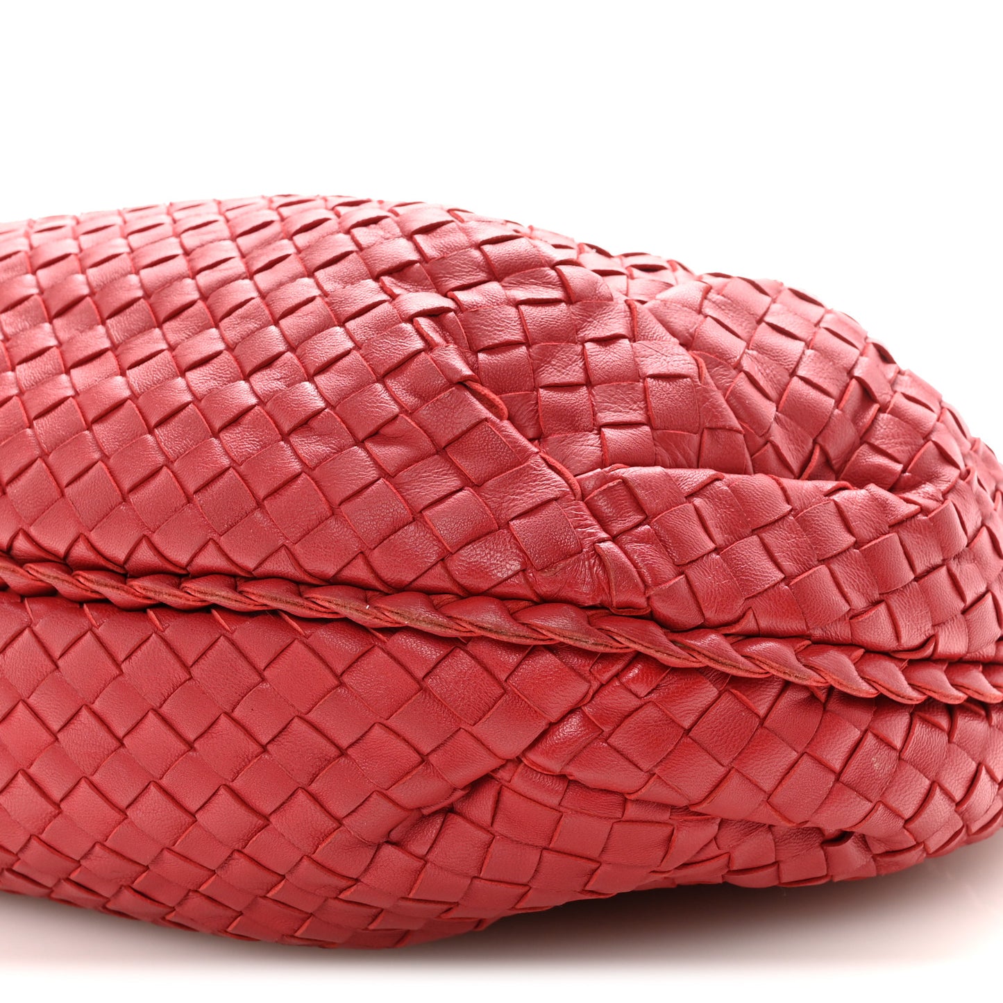 Nappa Intrecciato Medium Belly Veneta Hobo Rust