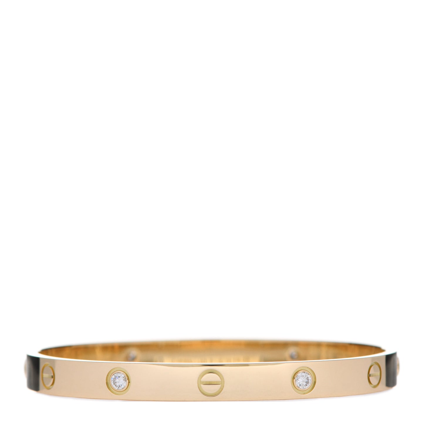 18K Yellow Gold 4 Diamond LOVE Bracelet 18