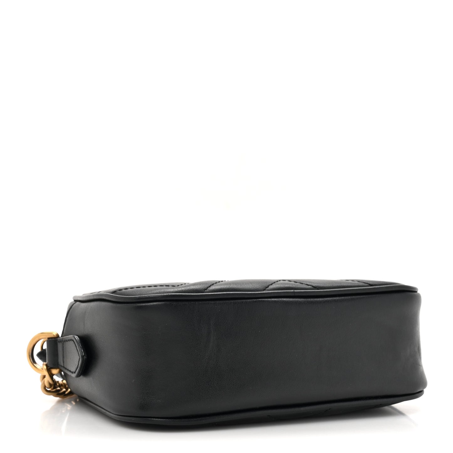 Calfskin Matelasse Mini GG Marmont Chain Shoulder Bag Black