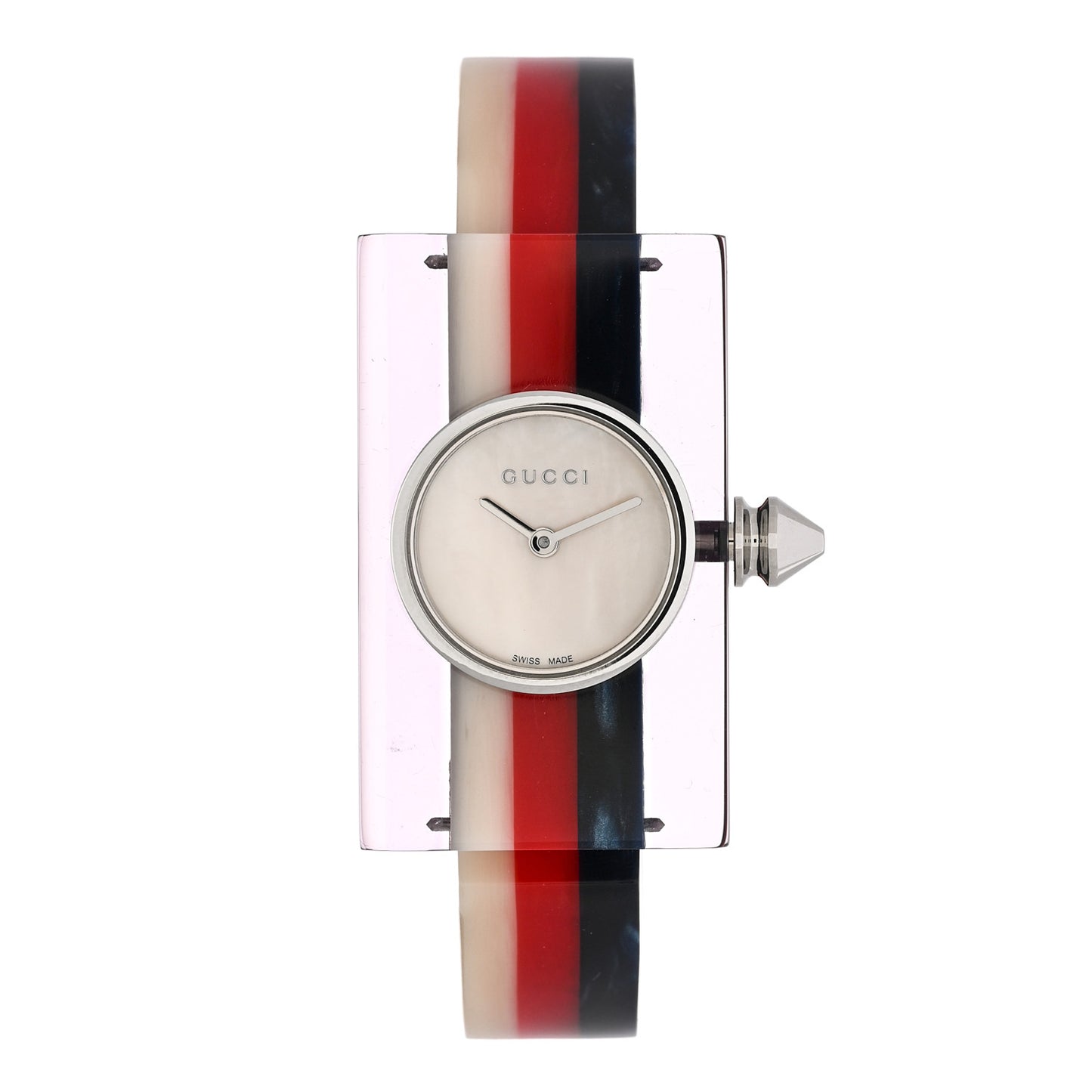 Stainless Steel Plexiglass Mother of Pearl 24mm Quartz Watch