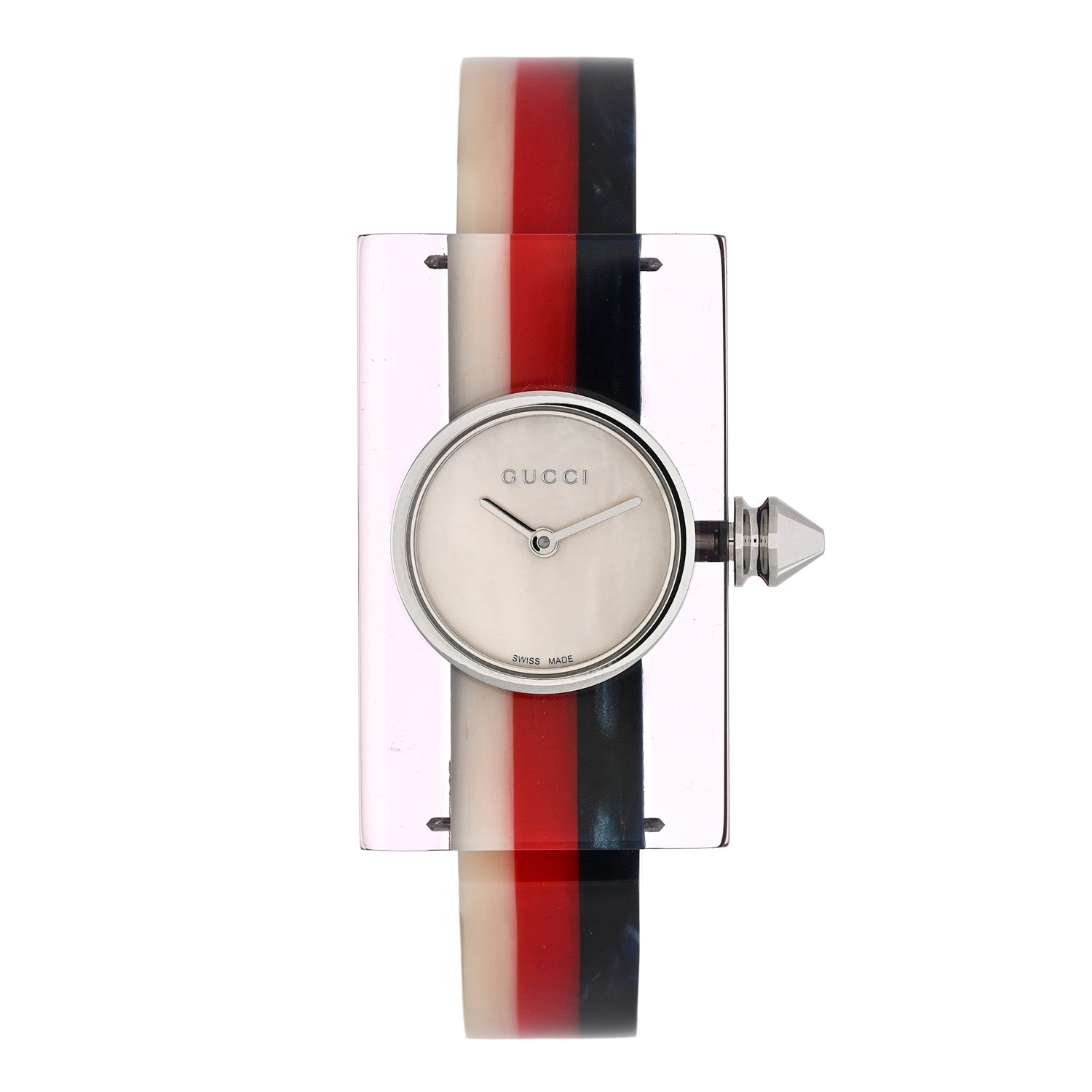 Gucci Stainless Steel Plexiglass Mother of Pearl 24mm Quartz Watch 1 of 4