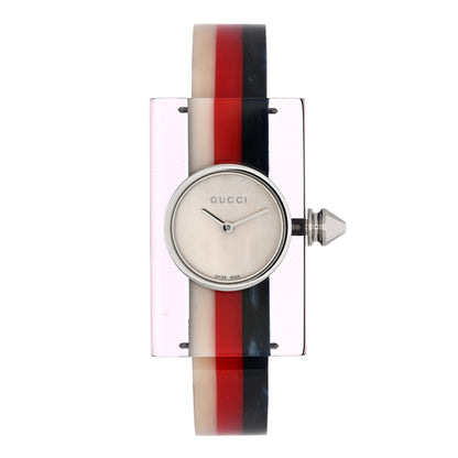 Gucci Stainless Steel Plexiglass Mother of Pearl 24mm Quartz Watch 1 of 4
