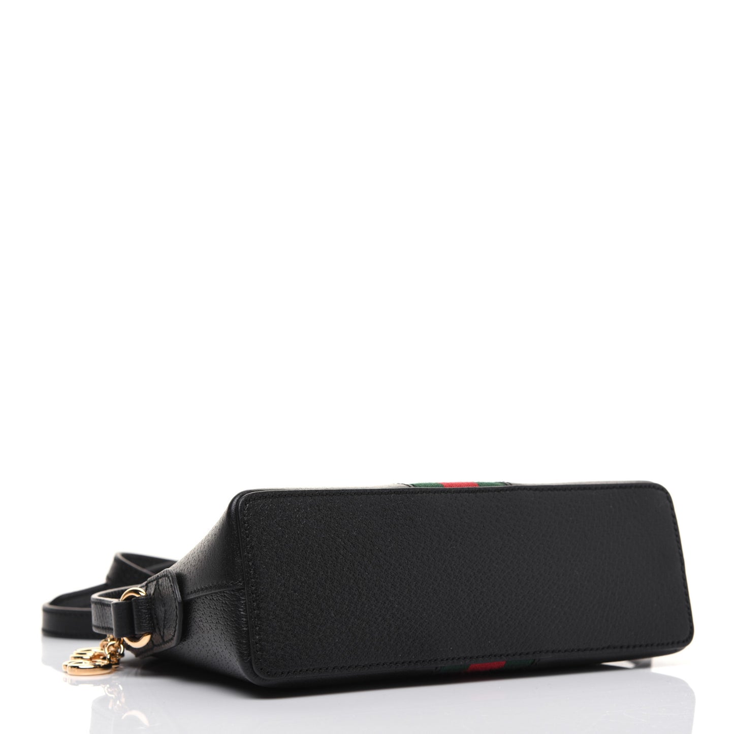 Calfskin GG Web Small Ophidia Dome Shoulder Bag Black