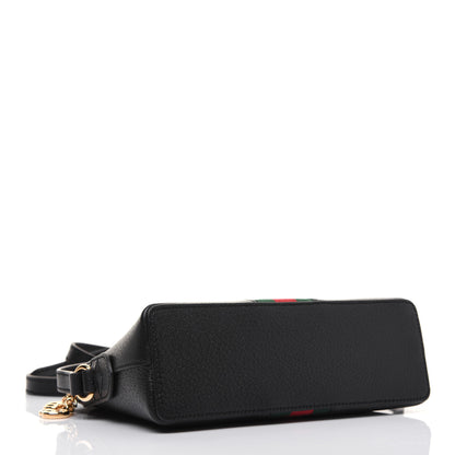 Gucci Calfskin GG Web Small Ophidia Dome Shoulder Bag Black 4 of 20