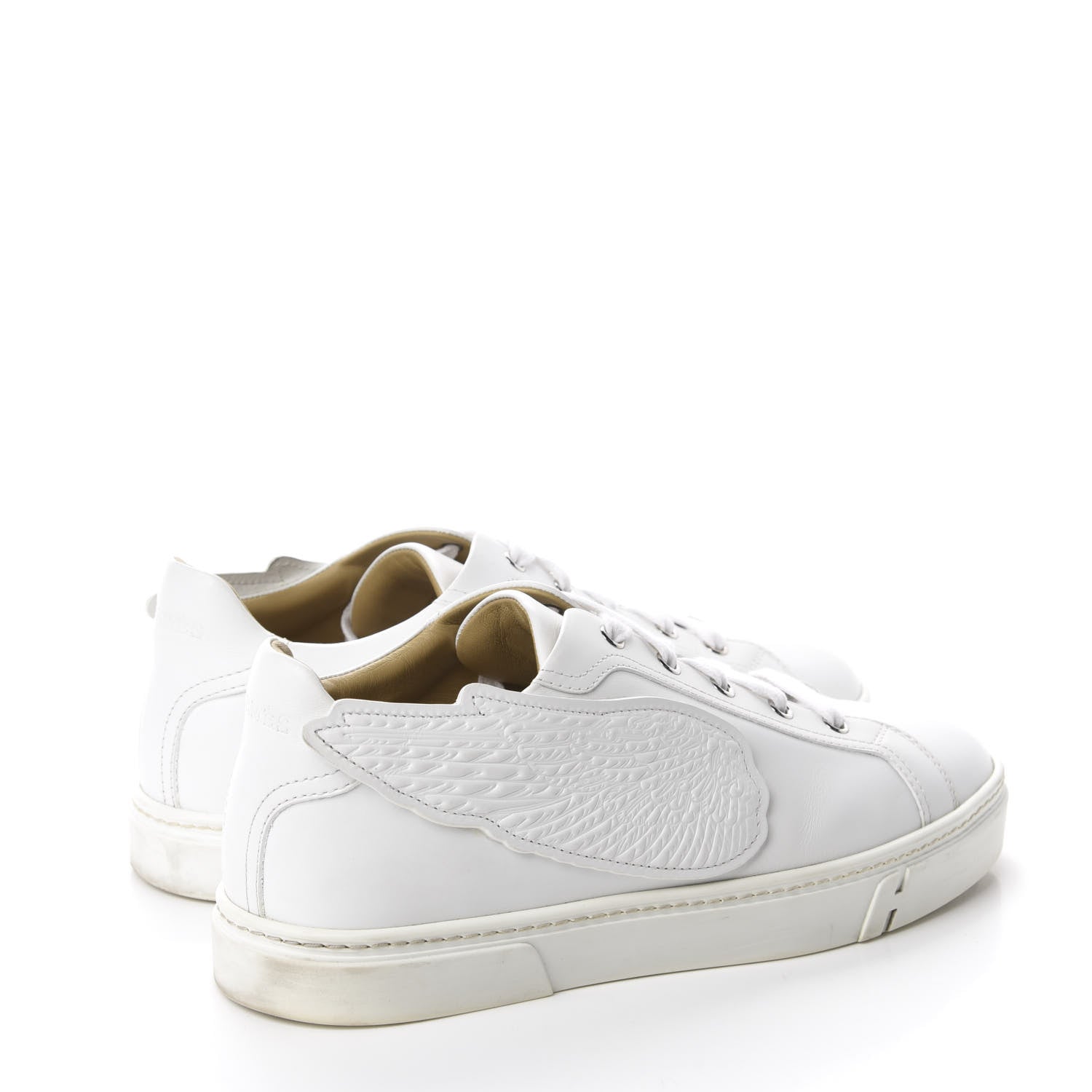 Hermes Calfskin Mens Wing Sneakers 41 White 4 of 9