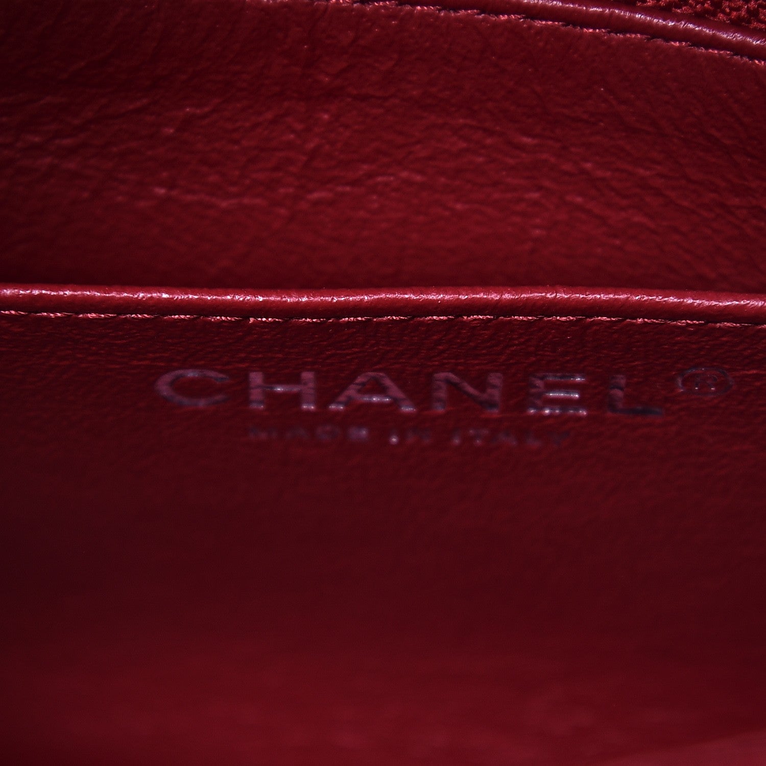 Chanel Caviar Quilted Mini Square Flap Dark Red 6 of 7