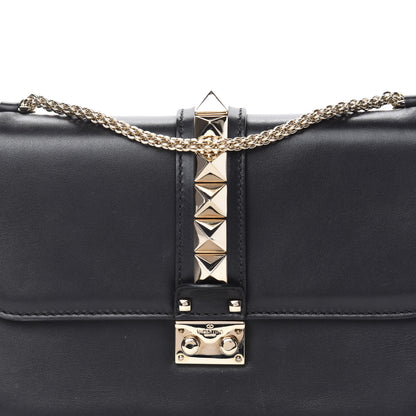 Valentino Garavani Vitello Medium Glam Lock Rockstud Flap Black 10 of 10