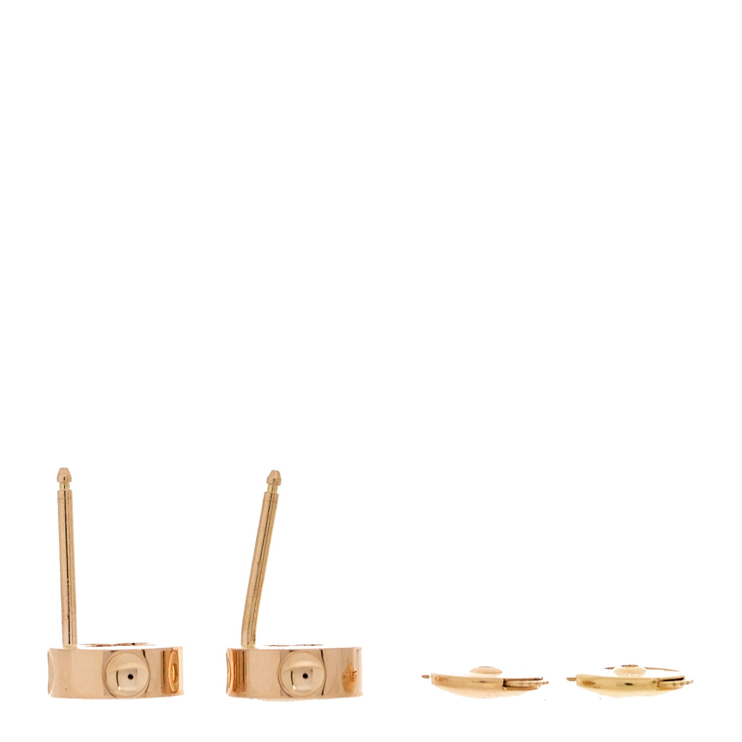 Louis Vuitton 18K Pink Gold Empreinte Ear Studs Earrings 3 of 4