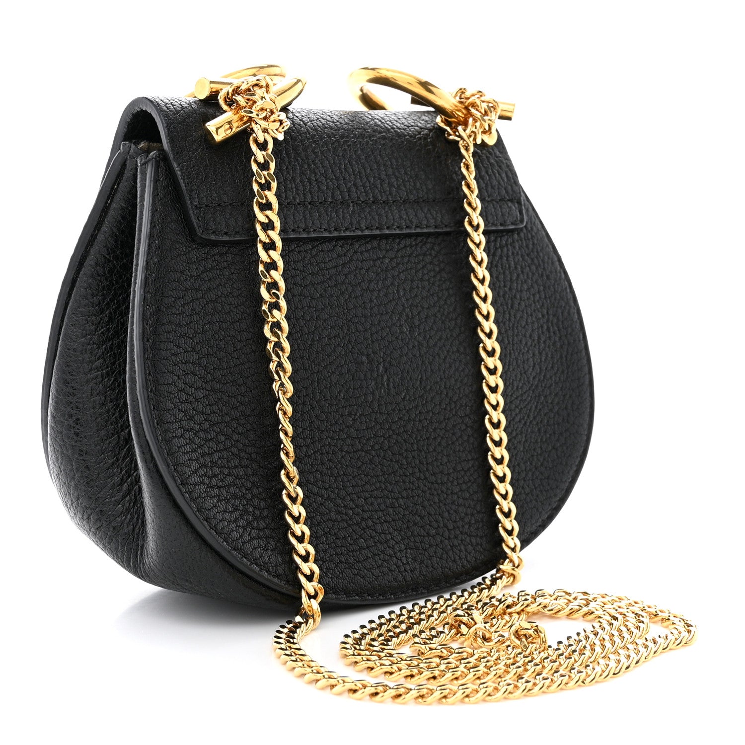 Chloe Grained Lambskin Nano Drew Shoulder Bag Black 3 of 11