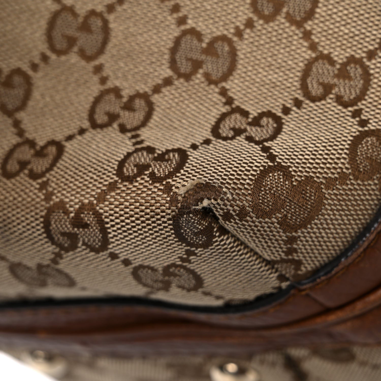 Gucci Monogram Cellarius Calfskin Medium Bella Hobo Beige Ebony Cuir 13 of 36