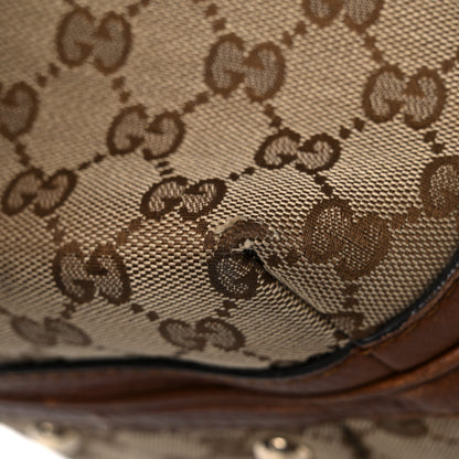 Gucci Monogram Cellarius Calfskin Medium Bella Hobo Beige Ebony Cuir 13 of 36
