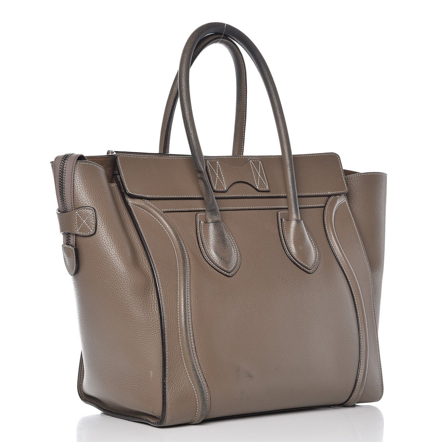 Drummed Calfskin Mini Luggage Souris