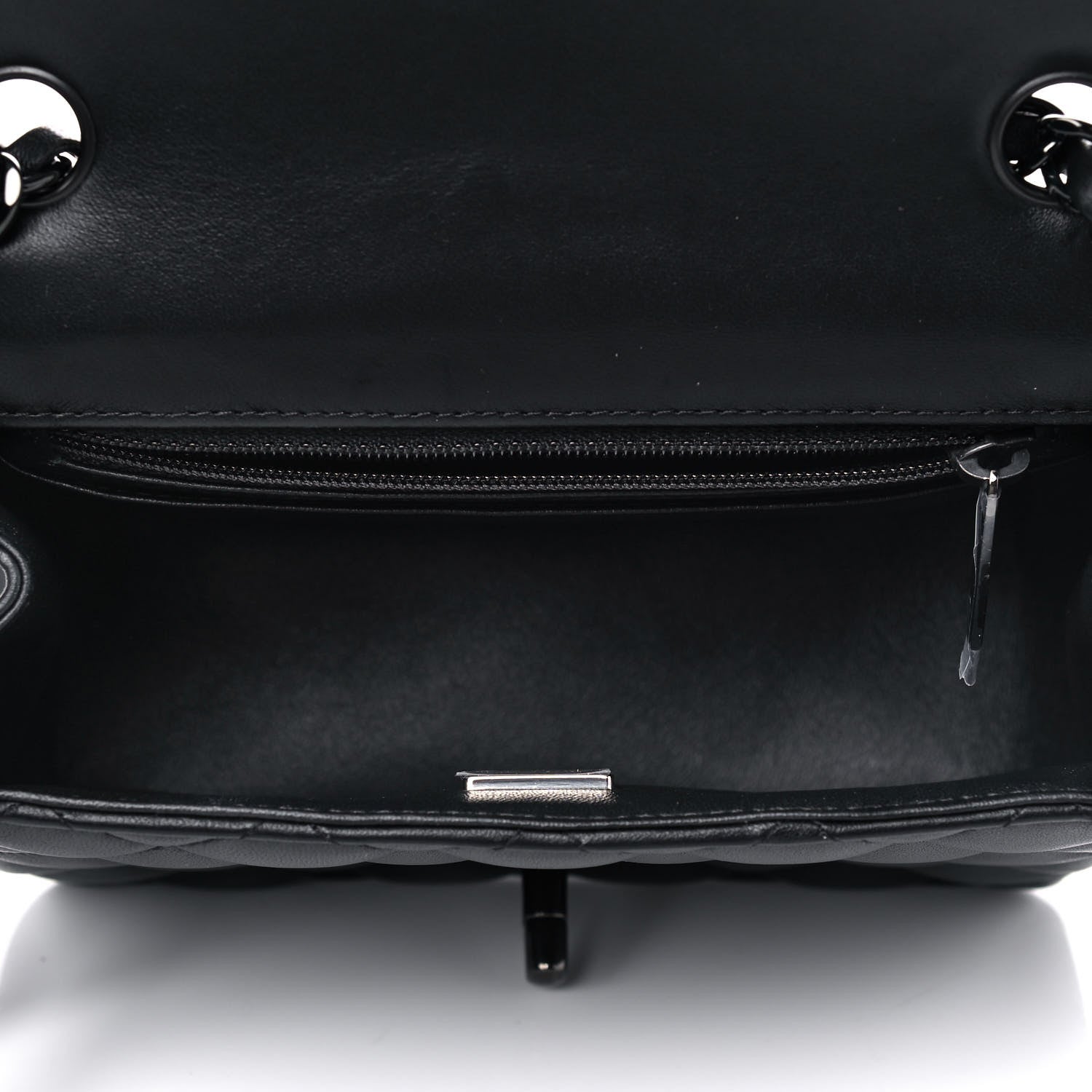 Chanel Lambskin Quilted Mini Square Flap So Black 4 of 5