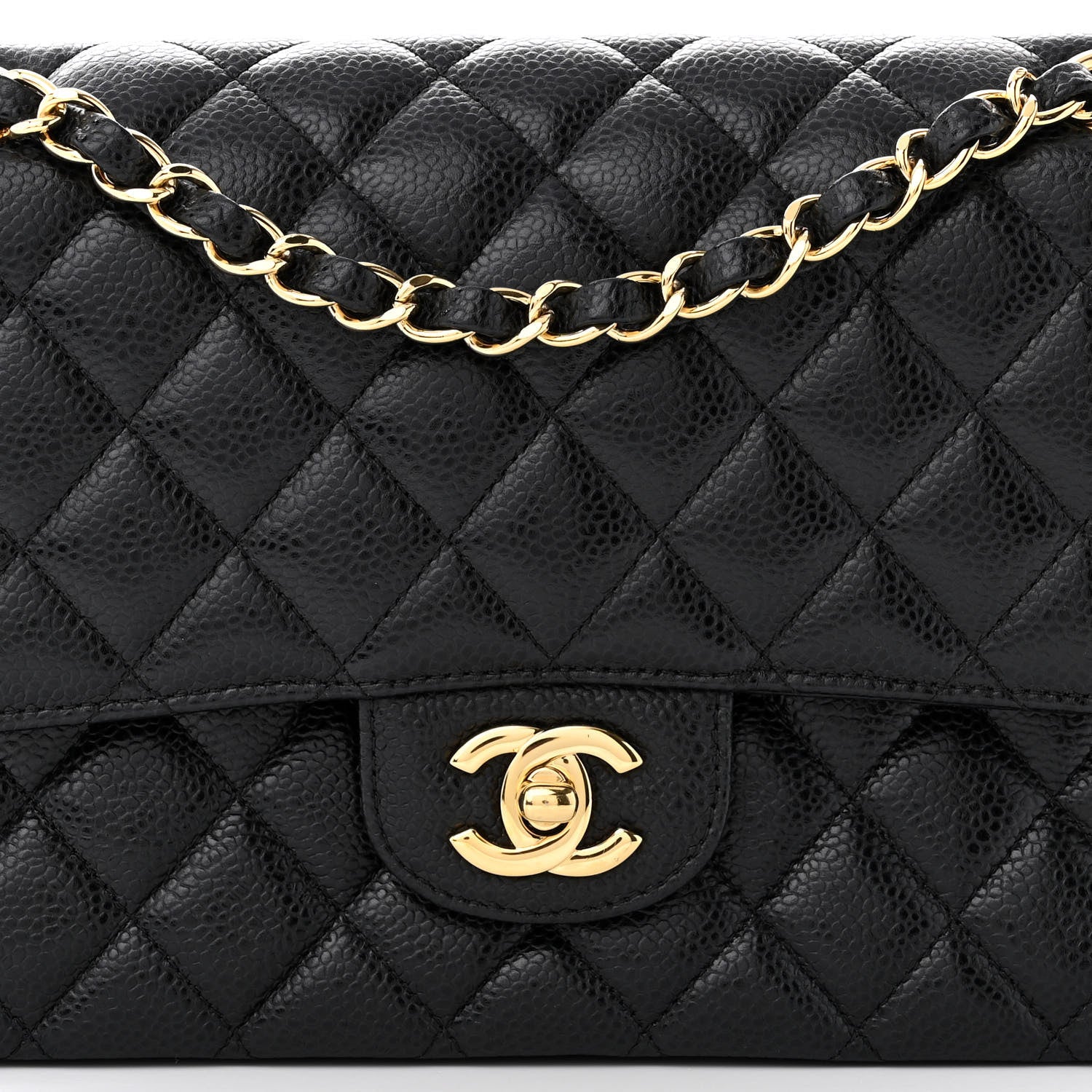 Chanel Caviar Quilted Medium Double Flap Black 8 of 12