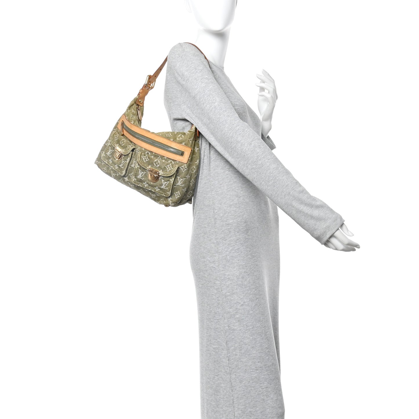 Monogram Denim Baggy PM Lichen
